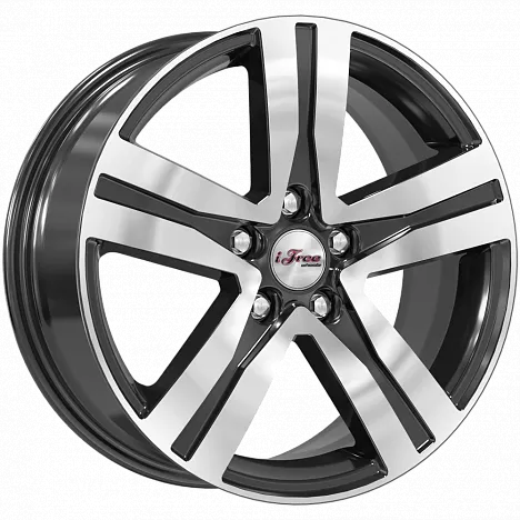 Диск Литой iFree мод.Rebel R17х7 PCD 5х108 ET45 DIA67,1  Блэк Джек  