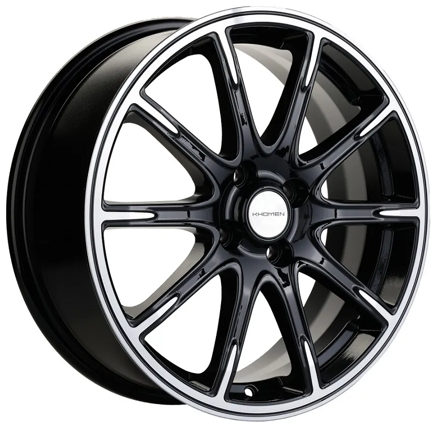 Диск Литой Khomen Wheels мод.KHW1707 17х6.5 PCD 4х98 ET38 DIA58.6  Black-FP  